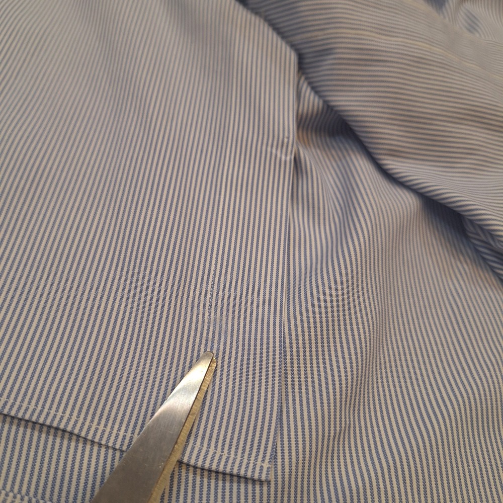 Polo Ralph Lauren Buttondown Shirt  XL Blue Striped Longsleeve Multi Color Logo - Picture 8 of 10